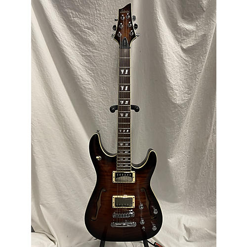 Schecter Guitar Research Used Schecter Guitar Research C1 E/A Brown Sunburst Hollow Body Electric Guitar Brown Sunburst