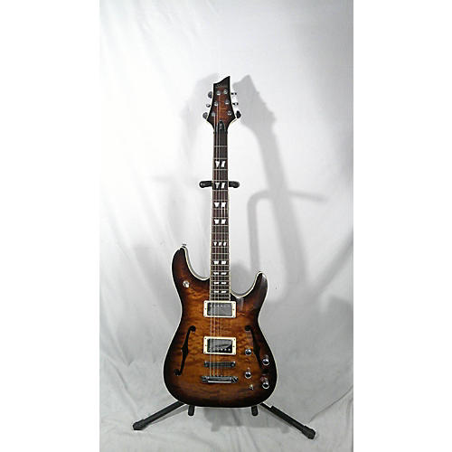 Schecter Guitar Research Used Schecter Guitar Research C1 E/A Brown Sunburst Hollow Body Electric Guitar Brown Sunburst