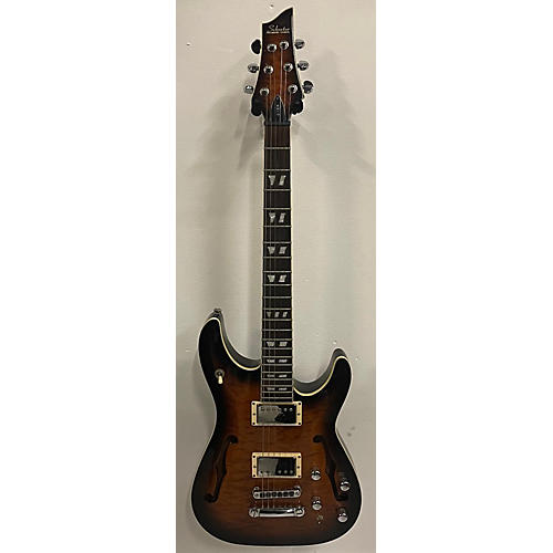 Schecter Guitar Research Used Schecter Guitar Research C1 E/A Sunburst Hollow Body Electric Guitar Sunburst