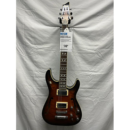 Schecter Guitar Research Used Schecter Guitar Research C1 E/A Trans Amber Hollow Body Electric Guitar Trans Amber