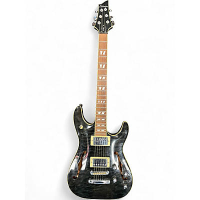 Used Schecter Guitar Research C1 E/A Trans Black Hollow Body Electric Guitar