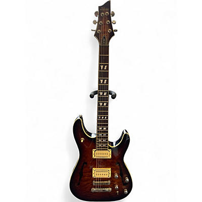 Used Schecter Guitar Research C1 E/A Vintage Sunburst Hollow Body Electric Guitar
