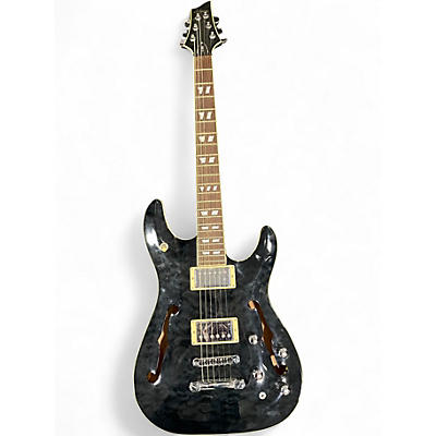 Used Schecter Guitar Research C1 EA Trans Black Hollow Body Electric Guitar