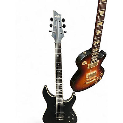 Used Schecter Guitar Research C1 EVIL TWIN BLACK Solid Body Electric Guitar