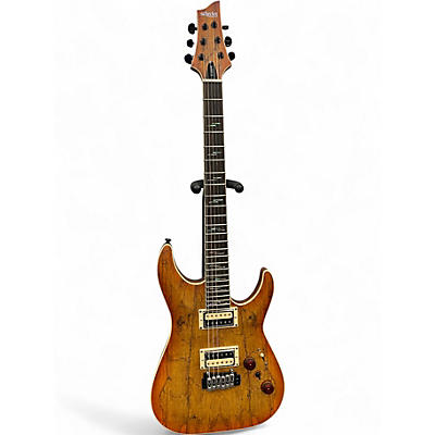 Used Schecter Guitar Research C1 EXOTIC SPALTED MAPLE SPALTED SUNBURST Solid Body Electric Guitar