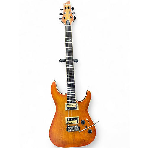 Used Schecter Guitar Research C1 EXOTIC Vintage Sunburst Solid Body Electric Guitar Vintage Sunburst