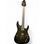 Used Schecter Guitar Research C1 FR 50th Anniversary Gold Solid Body Electric Guitar Gold