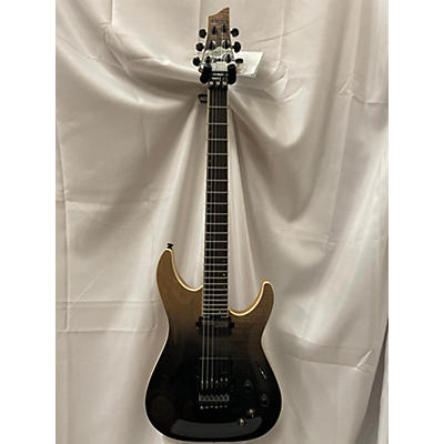 Schecter Guitar Research Used Schecter Guitar Research C1 FR-S SLS Black To Natural Fade Solid Body Electric Guitar