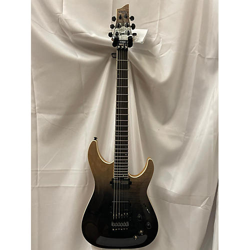 Schecter Guitar Research Used Schecter Guitar Research C1 FR-S SLS Black To Natural Fade Solid Body Electric Guitar Black to natural fade