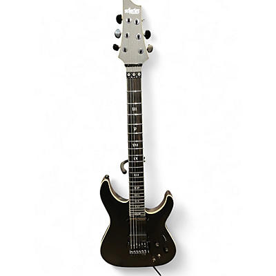 Used Schecter Guitar Research C1 FR-S SLS Elite Evil Twin Satin Black Solid Body Electric Guitar