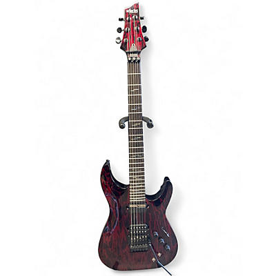 Used Schecter Guitar Research C1 FR-S Silver Mountain Blood Moon Solid Body Electric Guitar