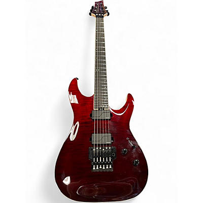 Used Schecter Guitar Research C1 FR SLS Elite Blood Burst Solid Body Electric Guitar