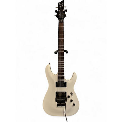 Used Schecter Guitar Research C1 FR White Solid Body Electric Guitar