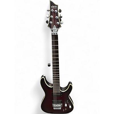 Used Schecter Guitar Research C1 FRS Platinum  Red Burst Solid Body Electric Guitar