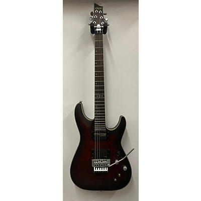 Schecter Guitar Research Used Schecter Guitar Research C1 Floyd Rose Platinum Crimson Red Burst Solid Body Electric Guitar