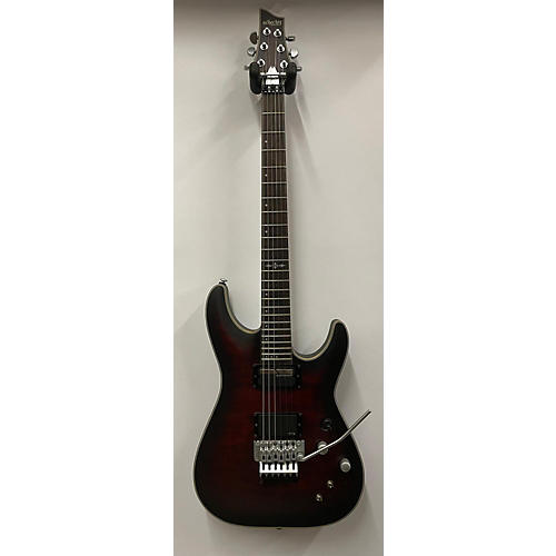 Schecter Guitar Research Used Schecter Guitar Research C1 Floyd Rose Platinum Crimson Red Burst Solid Body Electric Guitar Crimson Red Burst