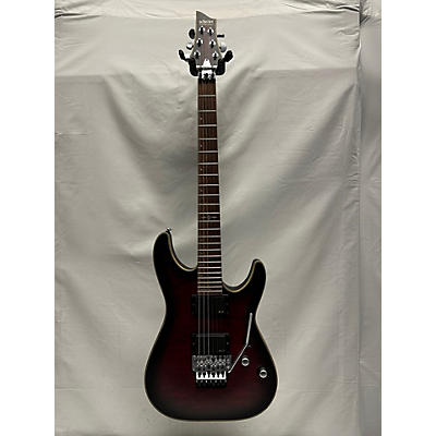 Schecter Guitar Research Used Schecter Guitar Research C1 Floyd Rose Platinum Crimson Red Burst Solid Body Electric Guitar