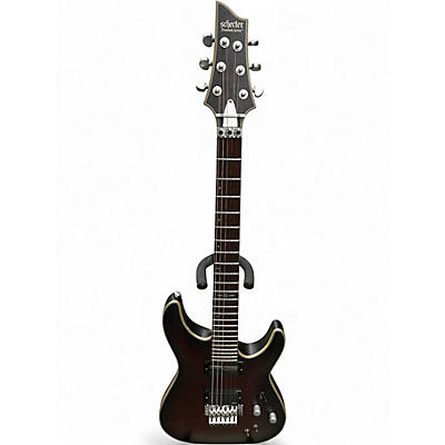 Used Schecter Guitar Research C1 Floyd Rose Platinum Crimson Red Burst Solid Body Electric Guitar