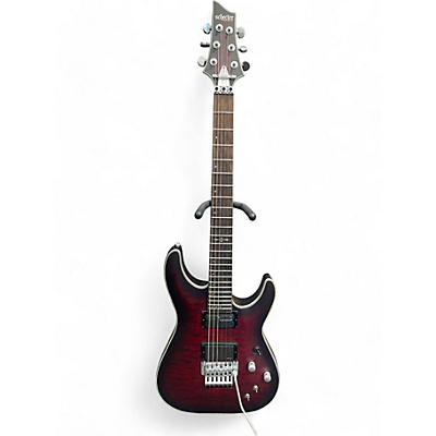 Schecter Guitar Research Used Schecter Guitar Research C1 Floyd Rose Platinum Crimson Red Trans Solid Body Electric Guitar