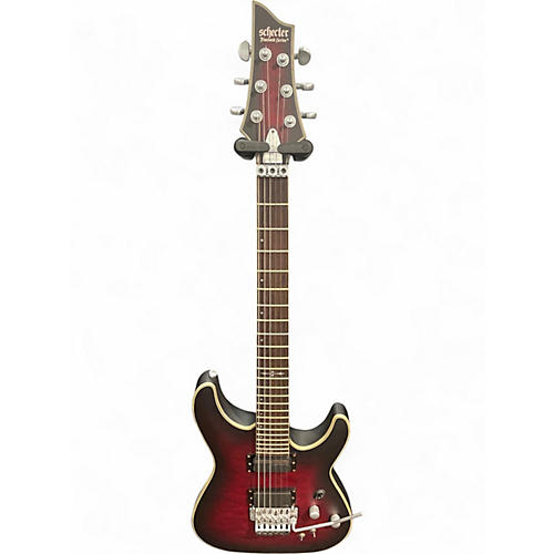 Used Schecter Guitar Research C1 Floyd Rose Platinum RED Solid Body Electric Guitar RED