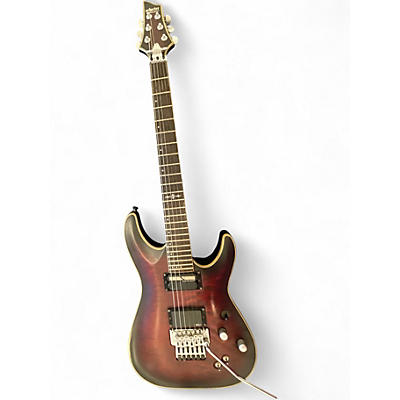 Used Schecter Guitar Research C1 Floyd Rose Platinum Satin Red Solid Body Electric Guitar