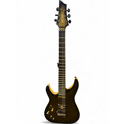 Used Schecter Guitar Research C1 Floyd Rose Special Left Handed 50th Anniversary Metallic Gold Electric Guitar
