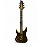 Used Schecter Guitar Research C1 Floyd Rose Special Left Handed 50th Anniversary Metallic Gold Electric Guitar Metallic Gold