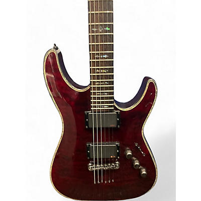 Schecter Guitar Research Used Schecter Guitar Research C1 Hellraiser Black Cherry Solid Body Electric Guitar