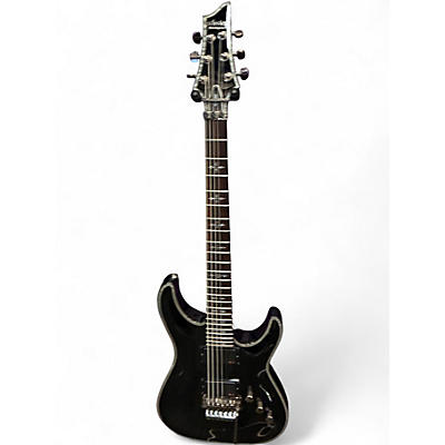 Used Schecter Guitar Research C1 Hellraiser Black Solid Body Electric Guitar