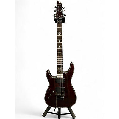 Used Schecter Guitar Research C1 Hellraiser Left Handed Black Cherry Electric Guitar