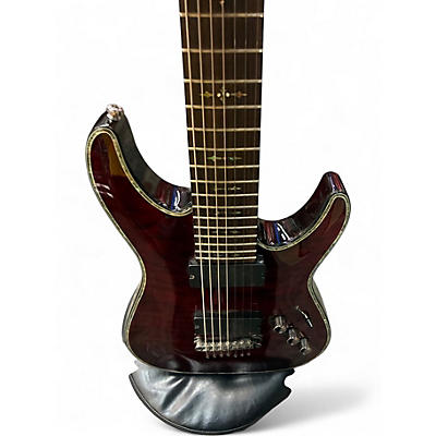 Used Schecter Guitar Research C1 Hellraiser TRANS RED Solid Body Electric Guitar