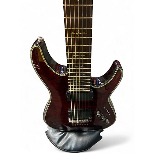 Used Schecter Guitar Research C1 Hellraiser TRANS RED Solid Body Electric Guitar TRANS RED
