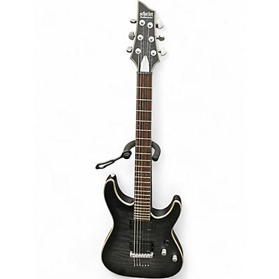 Used Schecter Guitar Research C1 PLATINUM DIAMOND TRANS BLACK Solid Body Electric Guitar