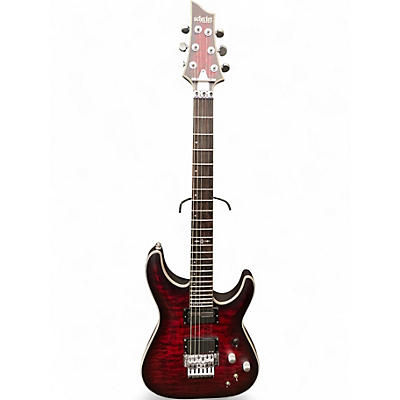 Used Schecter Guitar Research C1 PLATINUM FRS Trans Red Solid Body Electric Guitar