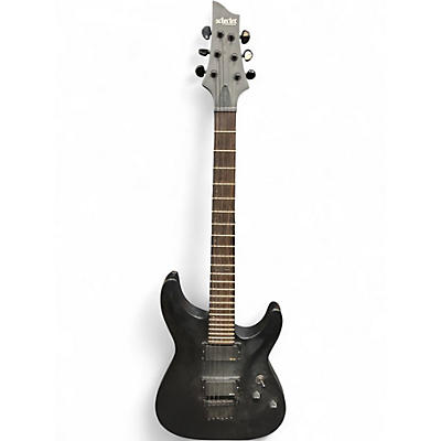 Used Schecter Guitar Research C1 Platinum BLACKOUT Flat Black Solid Body Electric Guitar