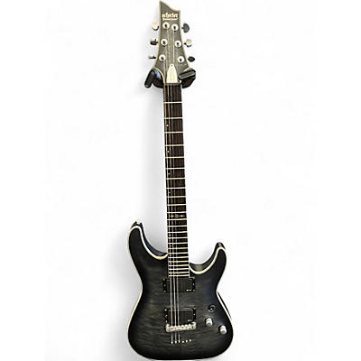 Used Schecter Guitar Research C1 Platinum Black and Silver Solid Body Electric Guitar