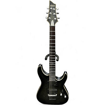 Used Schecter Guitar Research C1 Platinum Black and Silver Solid Body Electric Guitar