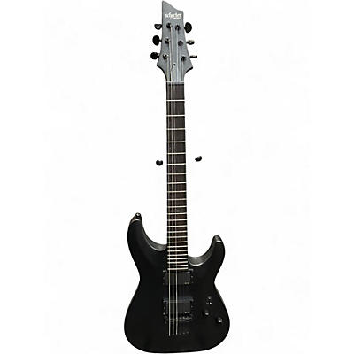 Used Schecter Guitar Research C1 Platinum Blackout Satin Black Solid Body Electric Guitar