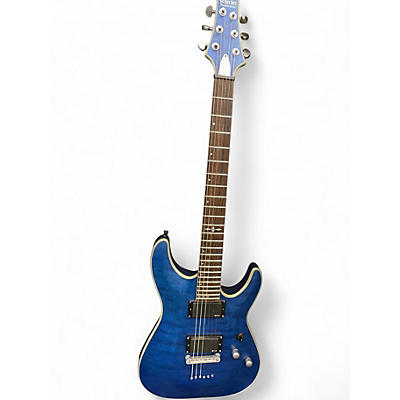 Used Schecter Guitar Research C1 Platinum Blue Burst Solid Body Electric Guitar