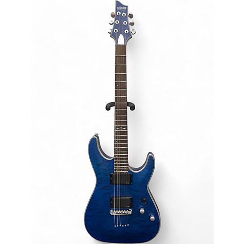 Schecter Guitar Research Used Schecter Guitar Research C1 Platinum Blue Solid Body Electric Guitar Blue