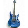 Used Schecter Guitar Research C1 Platinum Blue Solid Body Electric Guitar Blue