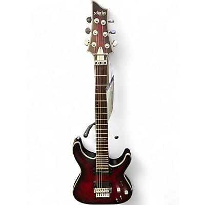 Used Schecter Guitar Research C1 Platinum Crimson Red Burst Solid Body Electric Guitar
