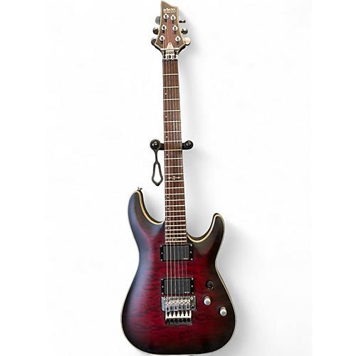 Used Schecter Guitar Research C1 Platinum FR Crimson Red Burst Solid Body Electric Guitar Crimson Red Burst