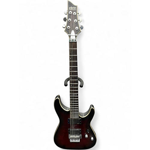 Used Schecter Guitar Research C1 Platinum FR Crimson Red Trans Solid Body Electric Guitar Crimson Red Trans