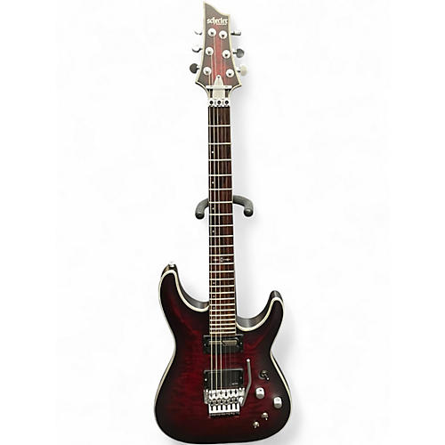 Used Schecter Guitar Research C1 Platinum FR-S Crimson Red Burst Solid Body Electric Guitar Crimson Red Burst