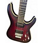 Used Schecter Guitar Research C1 Platinum FR S Satin Crimson Red Burst Solid Body Electric Guitar Satin Crimson Red Burst