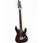 Used Schecter Guitar Research C1 Platinum FR Sustainiac Satin Crimson Red Burst Solid Body Electric Guitar Satin Crimson Red Burst