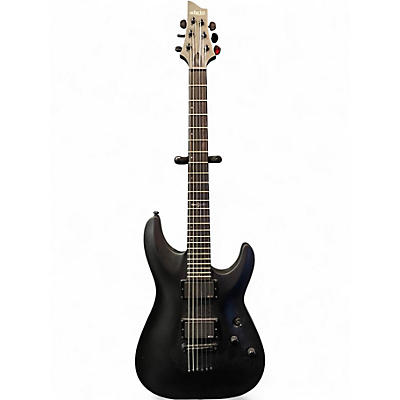 Used Schecter Guitar Research C1 Platinum Flat Black Solid Body Electric Guitar