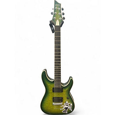 Schecter Guitar Research Used Schecter Guitar Research C1 Platinum Green Solid Body Electric Guitar