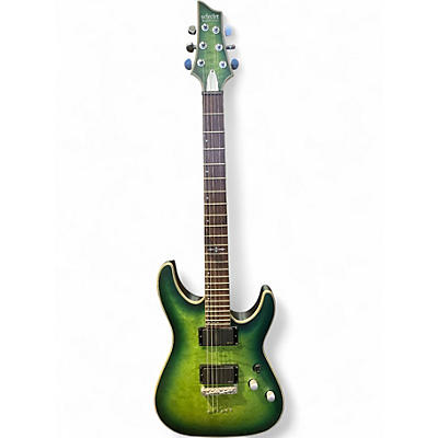 Used Schecter Guitar Research C1 Platinum Green Solid Body Electric Guitar